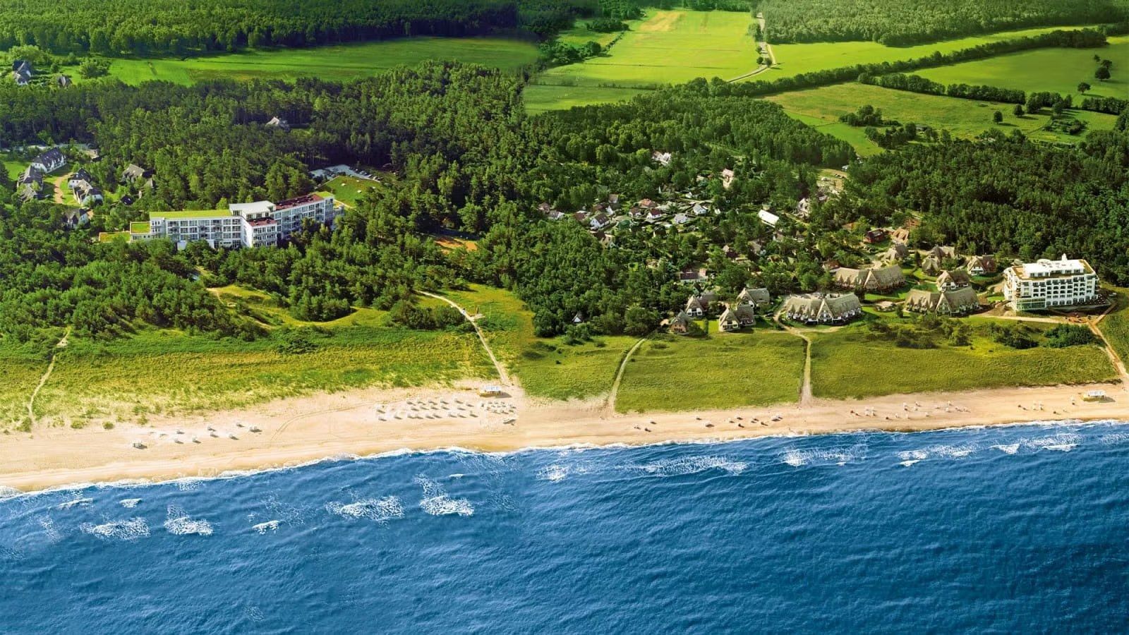 Strandhotel Fischland from the air